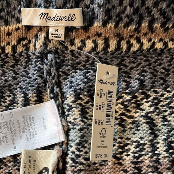 New! Madewell Broadway Stripe Sweater Shorts Size Medium NWT - Picture 6 of 12